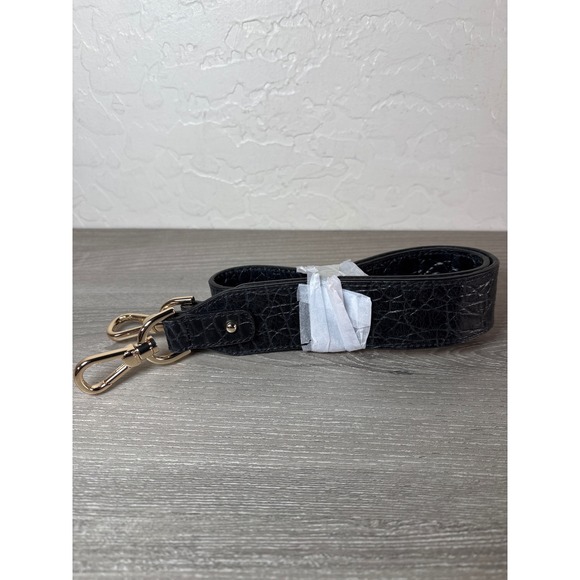 Brahmin Accessories - Brahmin Fashion Shoulder STRAP *omly* in Croco Black Matte 15" Drop